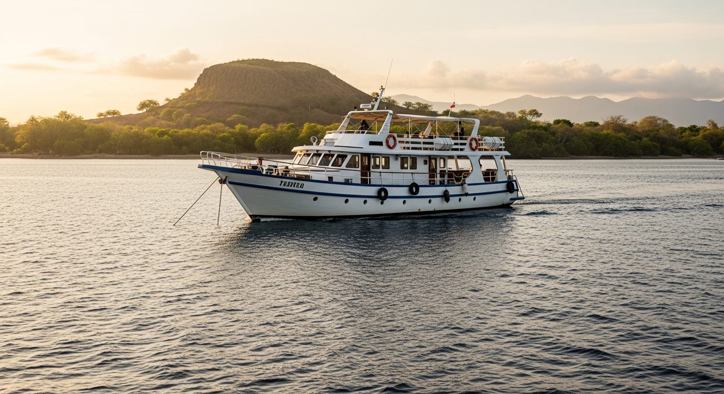 komodo cruise charter cost — Photorealistic editorial travel photograph relevant to: The independent, exact-domain autho